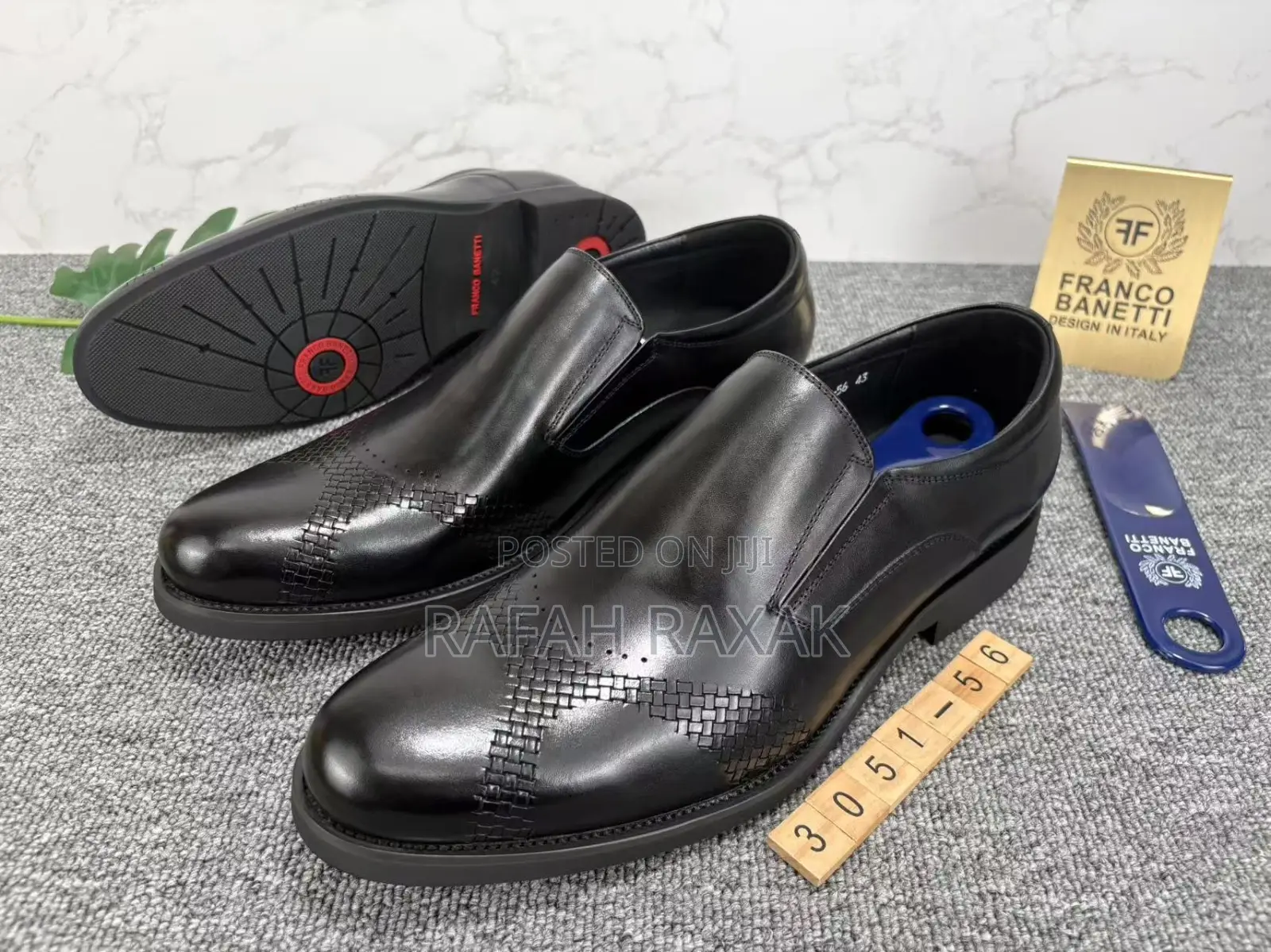 Men’S Black Franco Banetti Classic Gentle Shoes