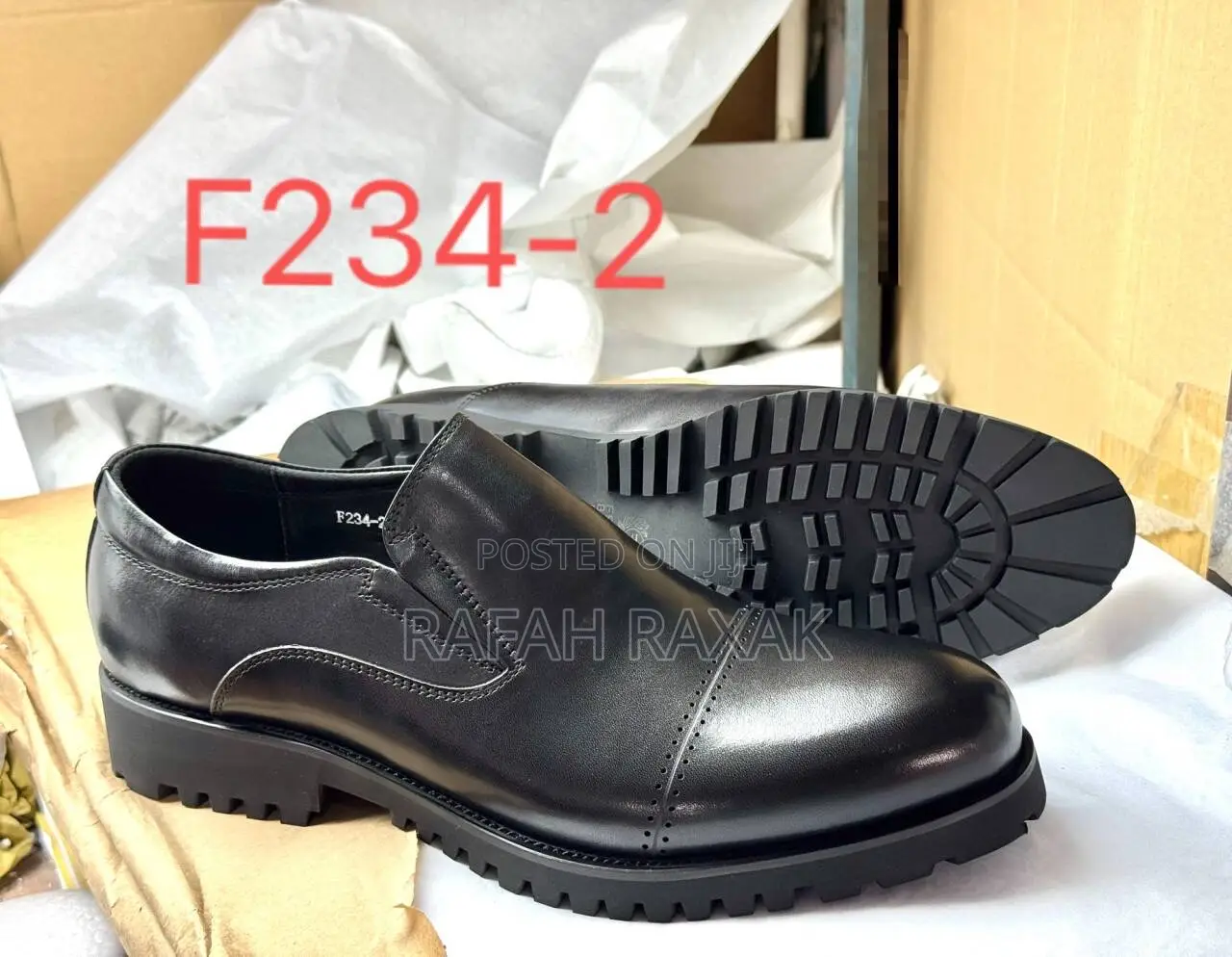 Men’S Classic Black Franco Banetti Oxford Leather Loafers