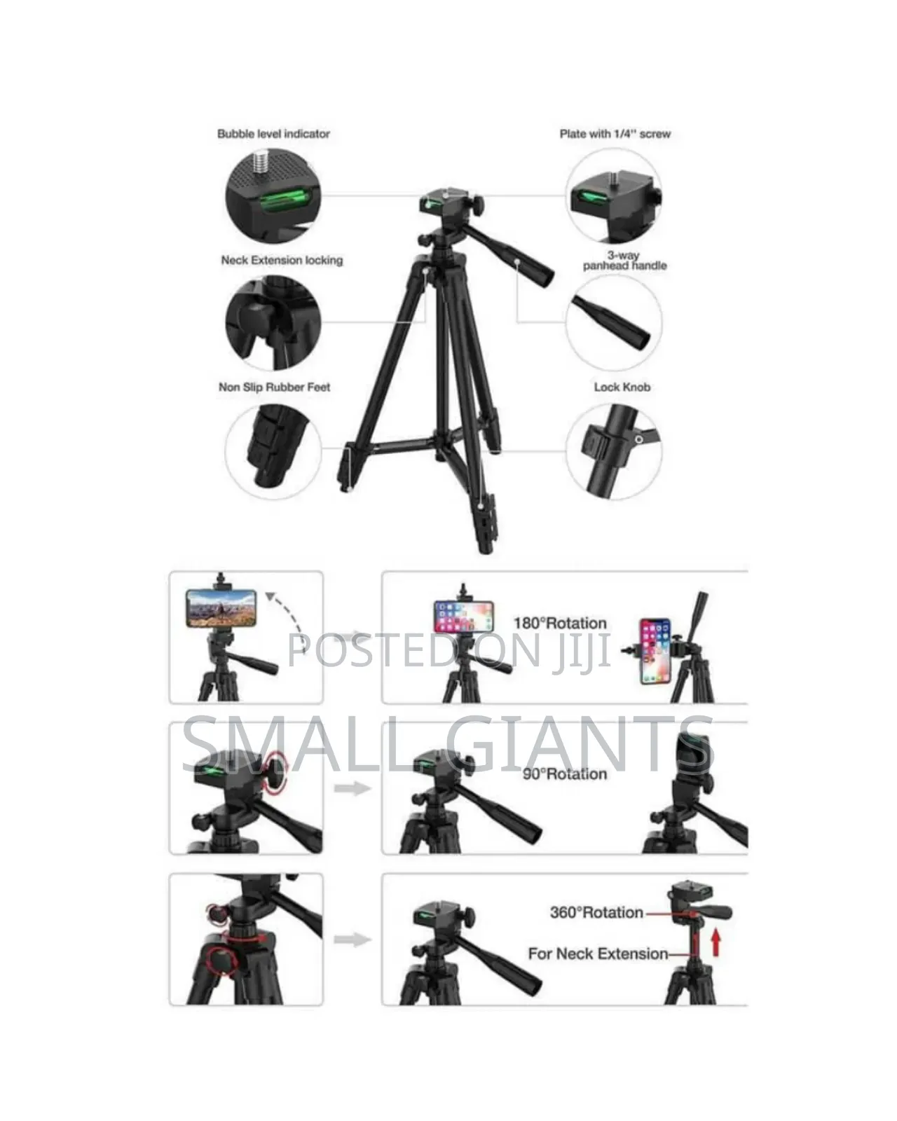 Yunfeng-3388 Professional Foldable Heavy Duty Tripod