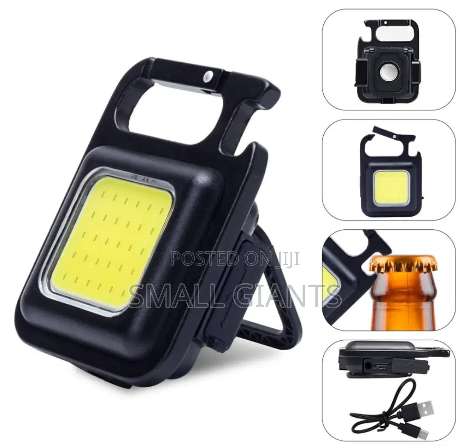 Rechargeable 500 Lumens Bright Cob Small Flashlight