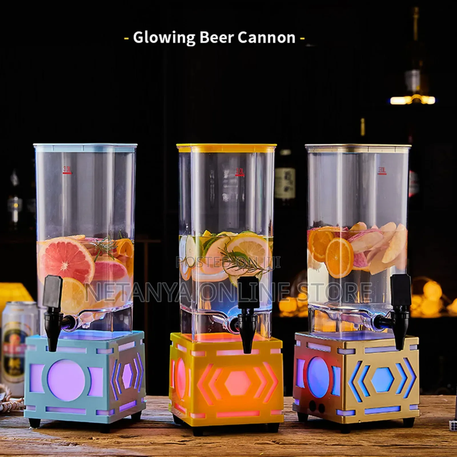 Juice Dispensers With Led Light Bases