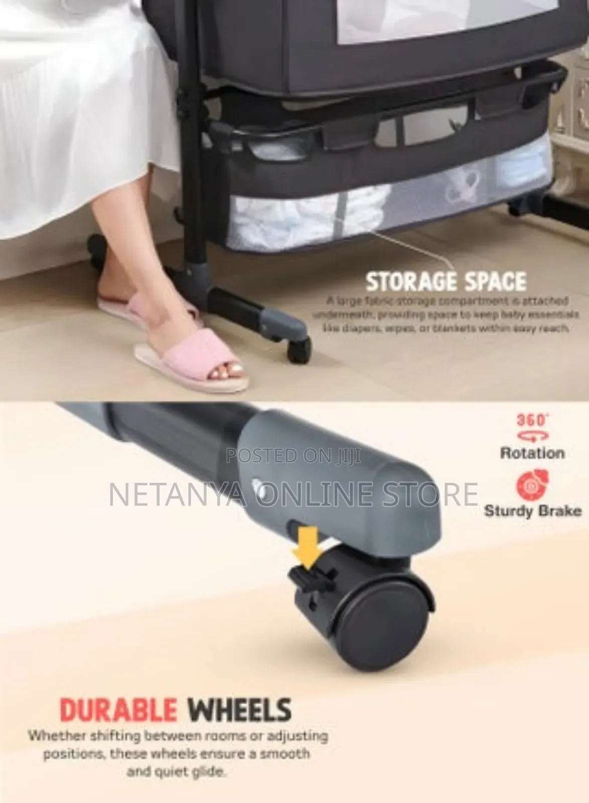 Premium Baby Bedside Crib