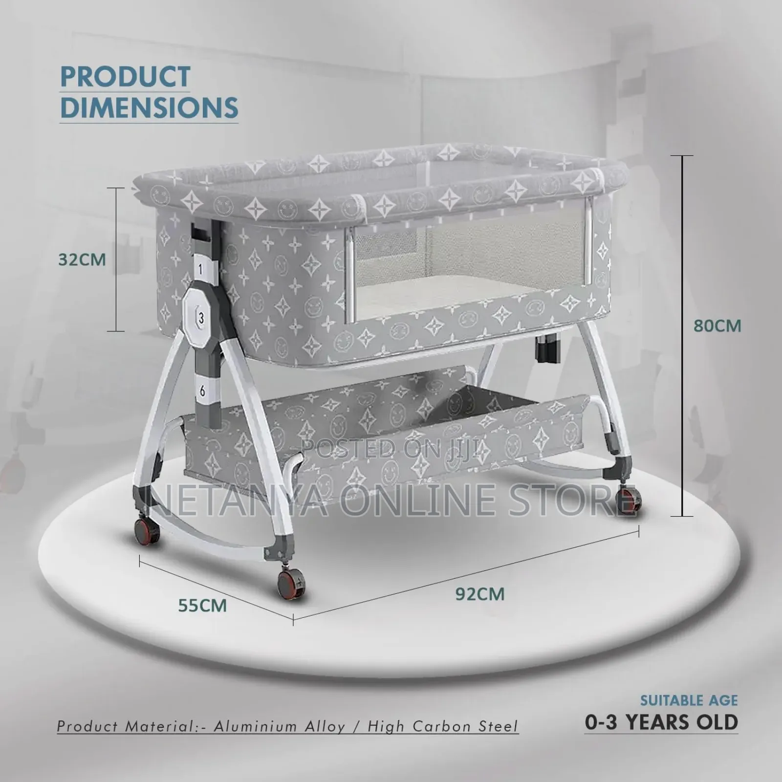 6in1 Versatile Portable Baby Cot