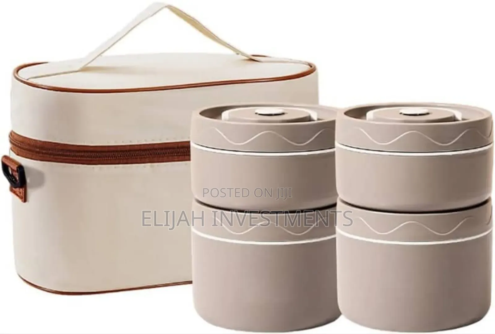 4 Set Portable Insulated Lunch Container, Stainless Steel