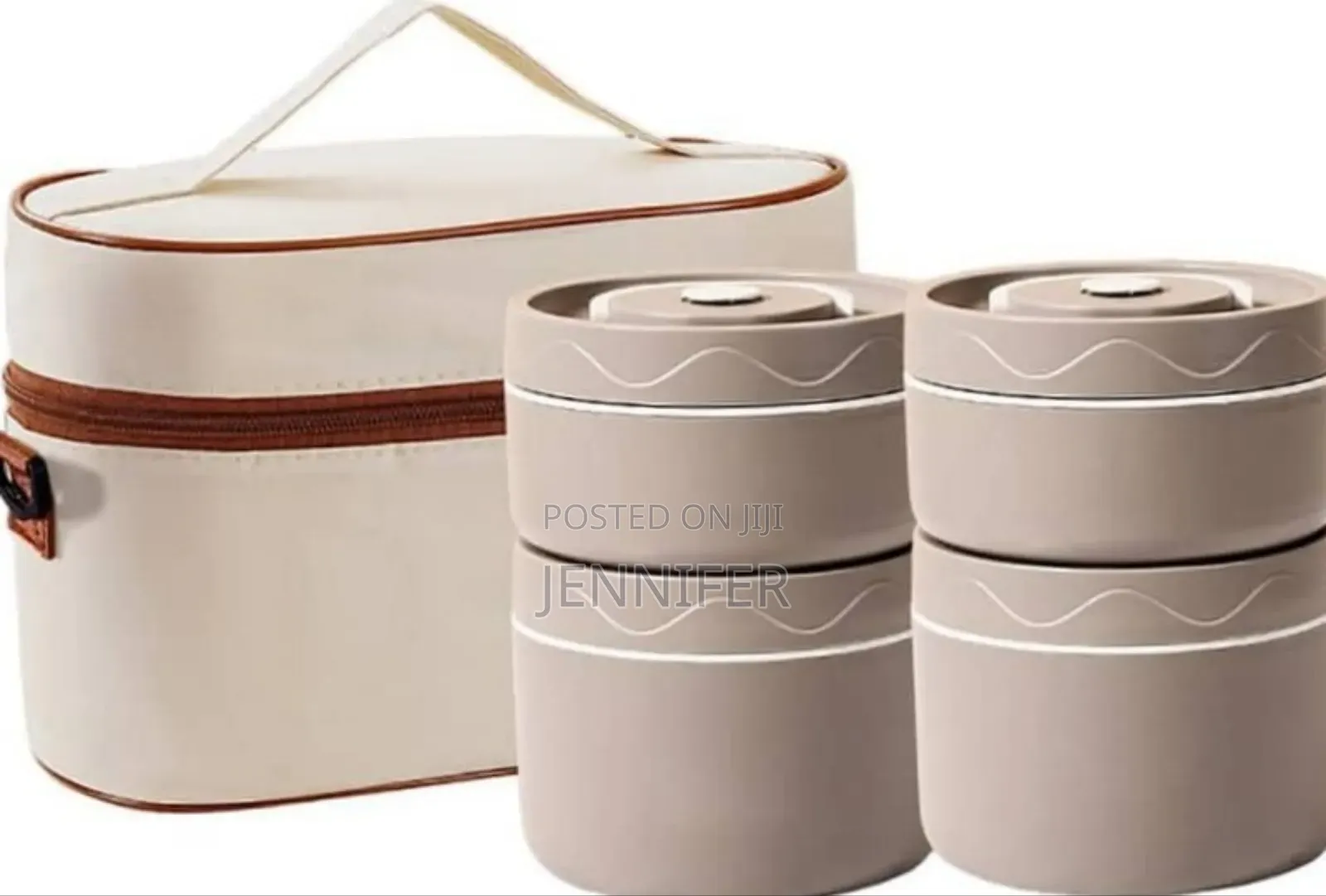 4 Set Portable Insulated Lunch Container, Stainless Steel
