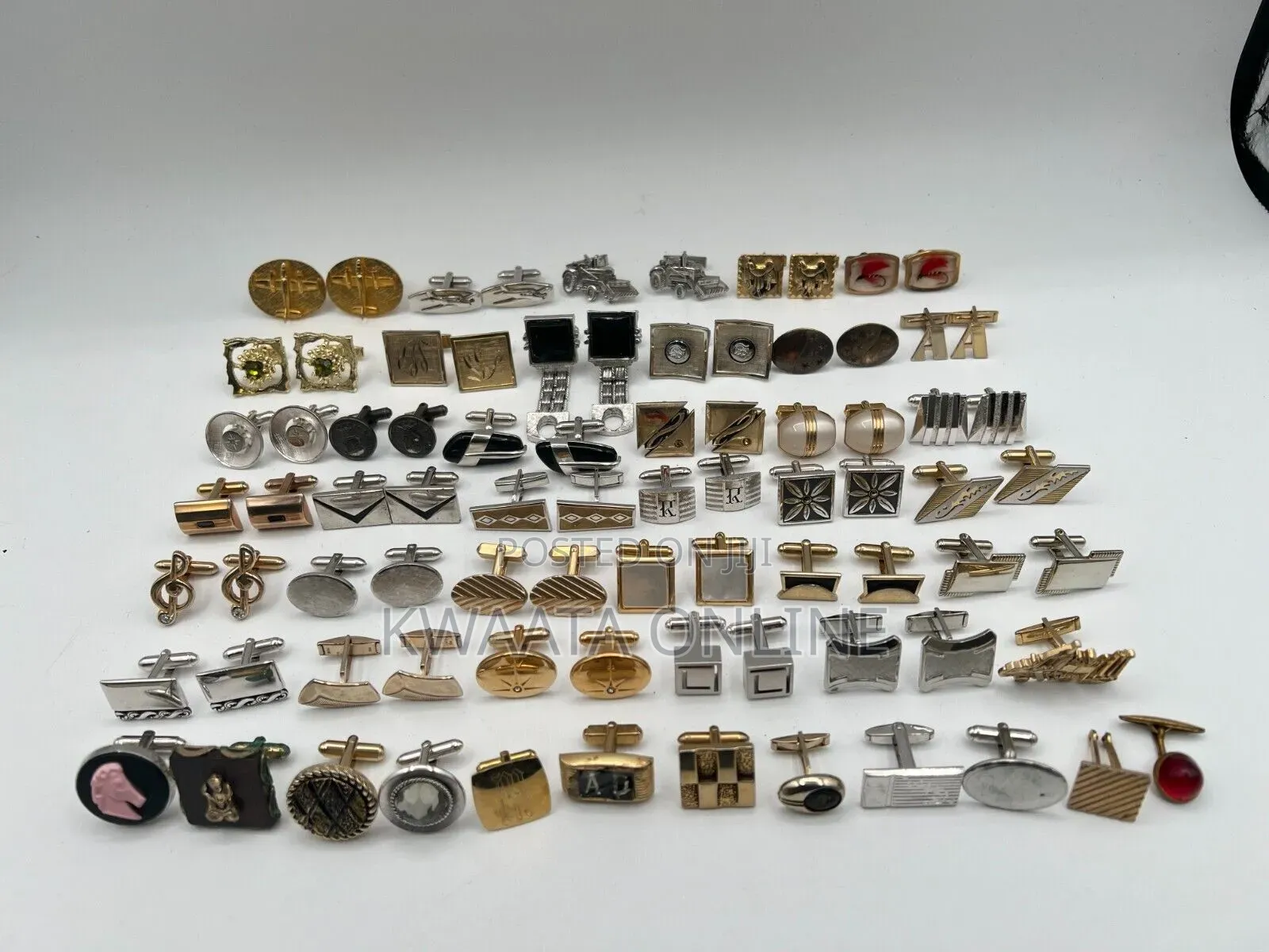 1pair Cufflinks For Men Elegant Tone Fashion Design