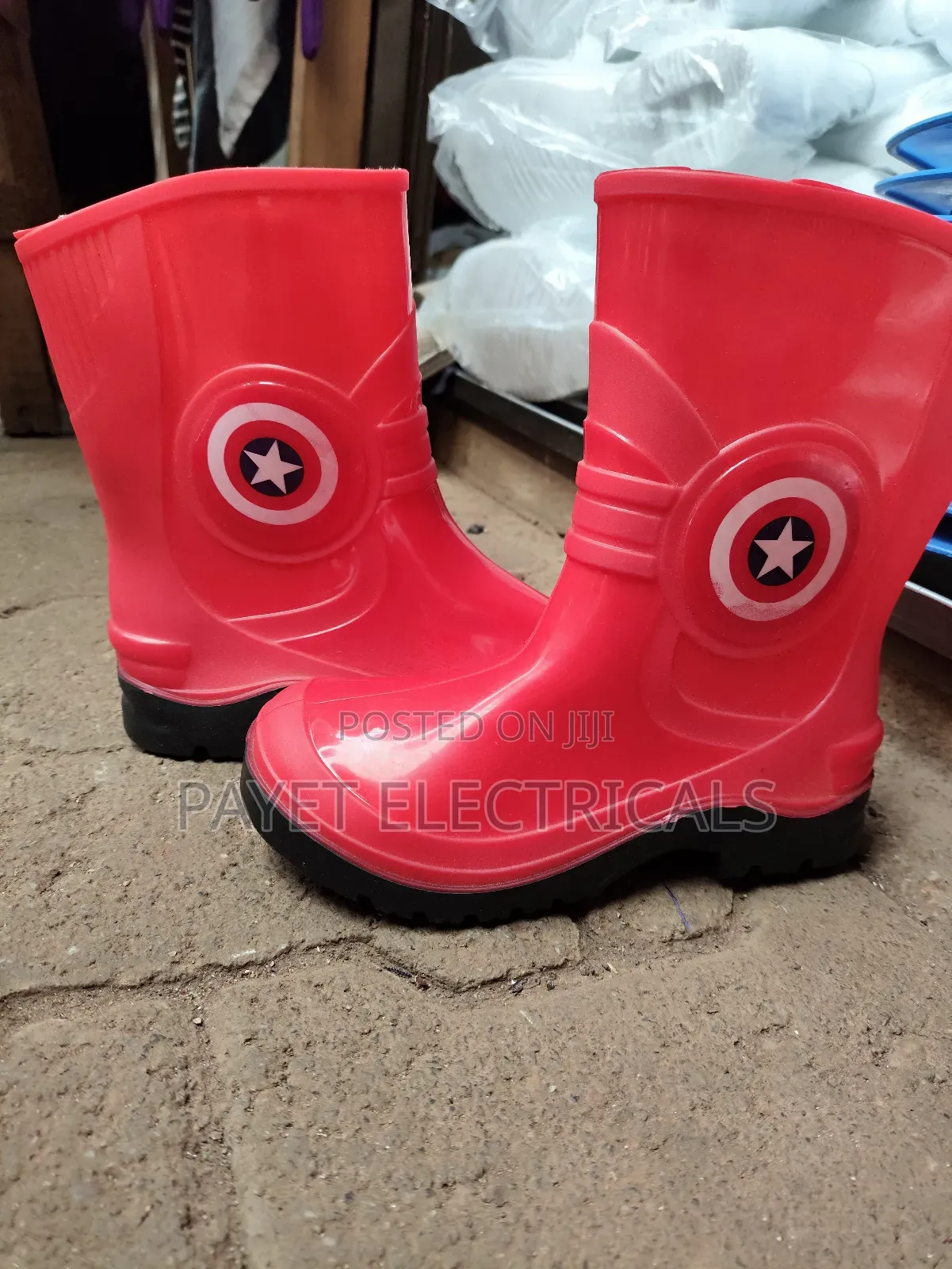 Kids Rain Gamboots/Safety Shoes
