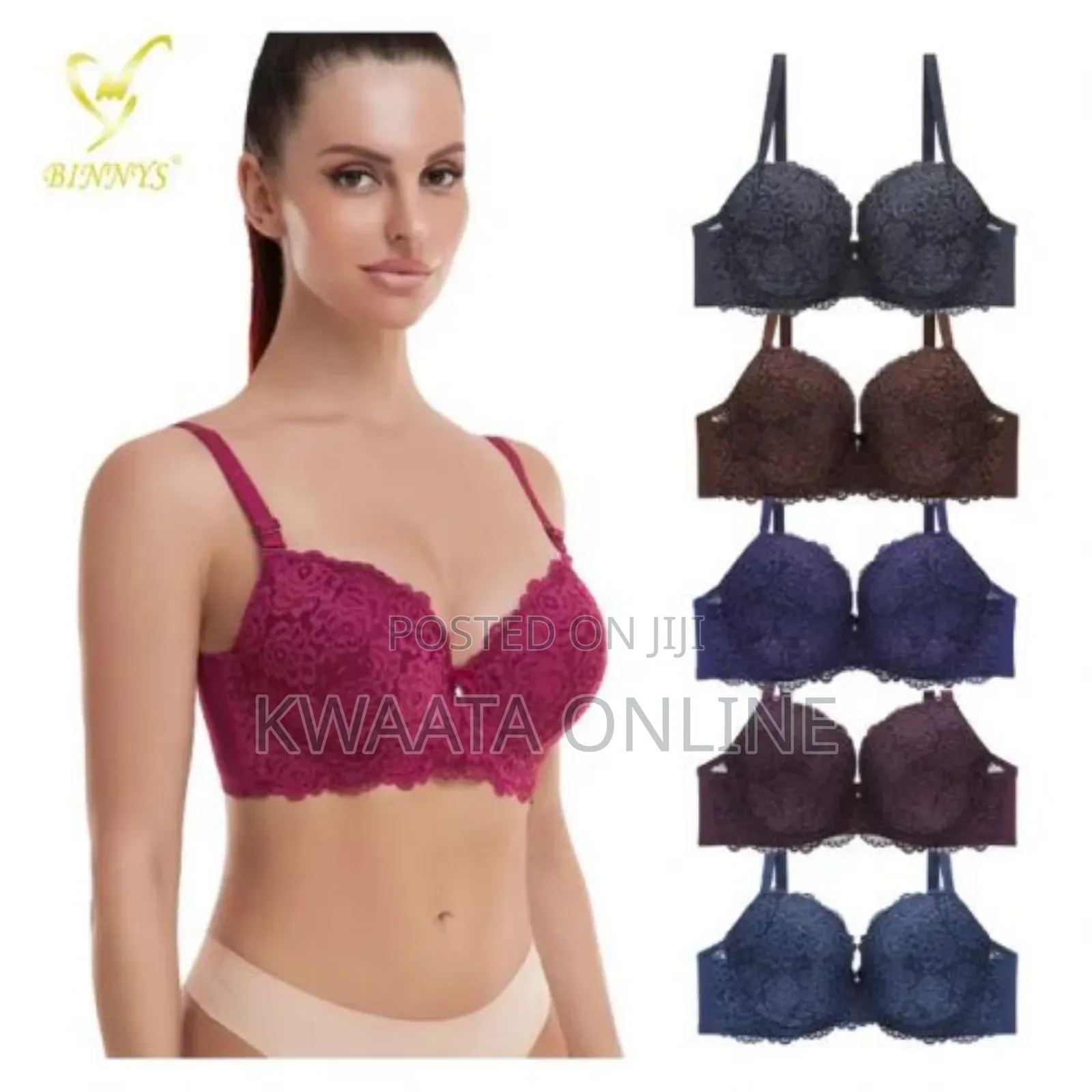 Binnys Sexiest Floral Lace Push Up Bras(Cap C D)