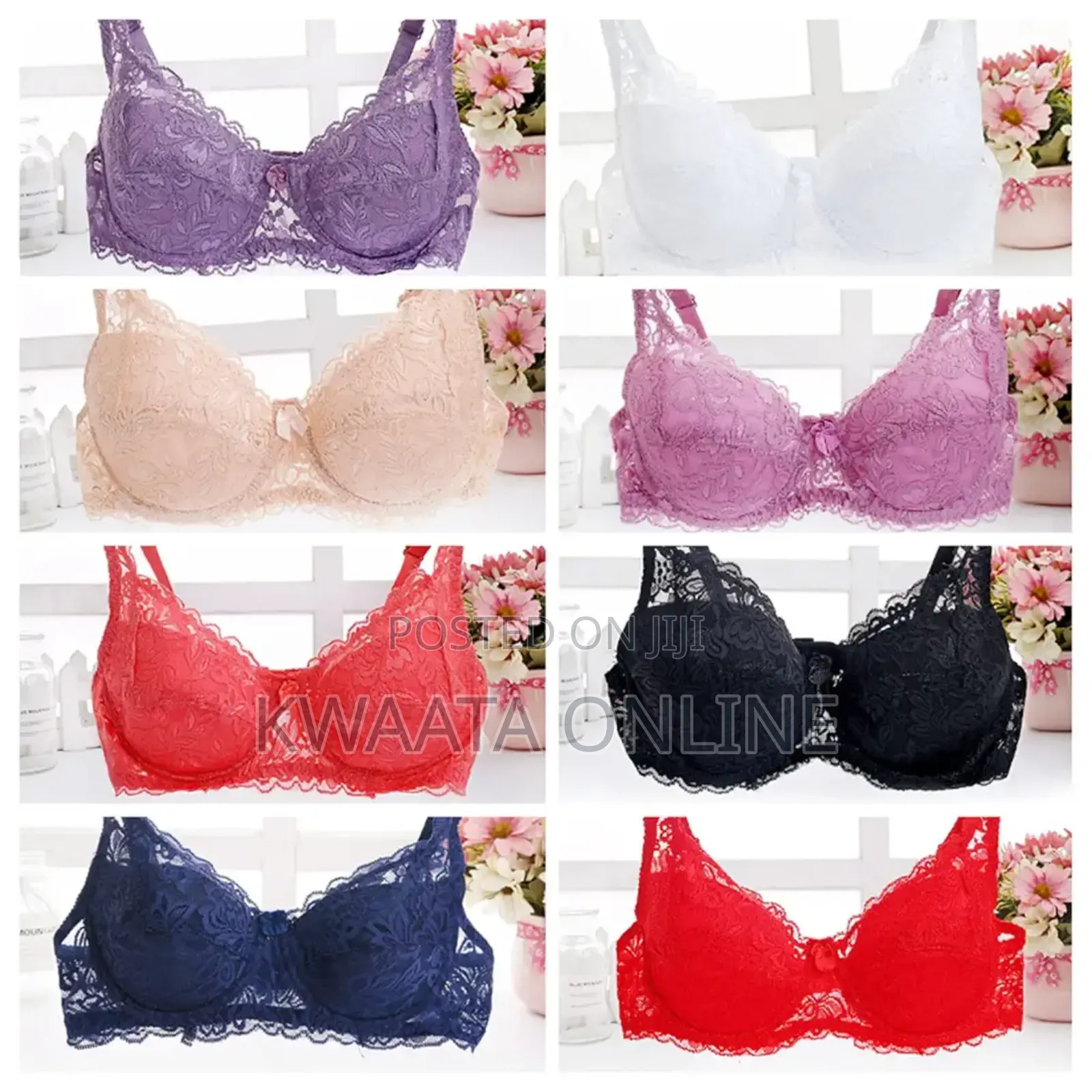 Binnys Sexiest Floral Lace Push Up Bras(Cap C D)