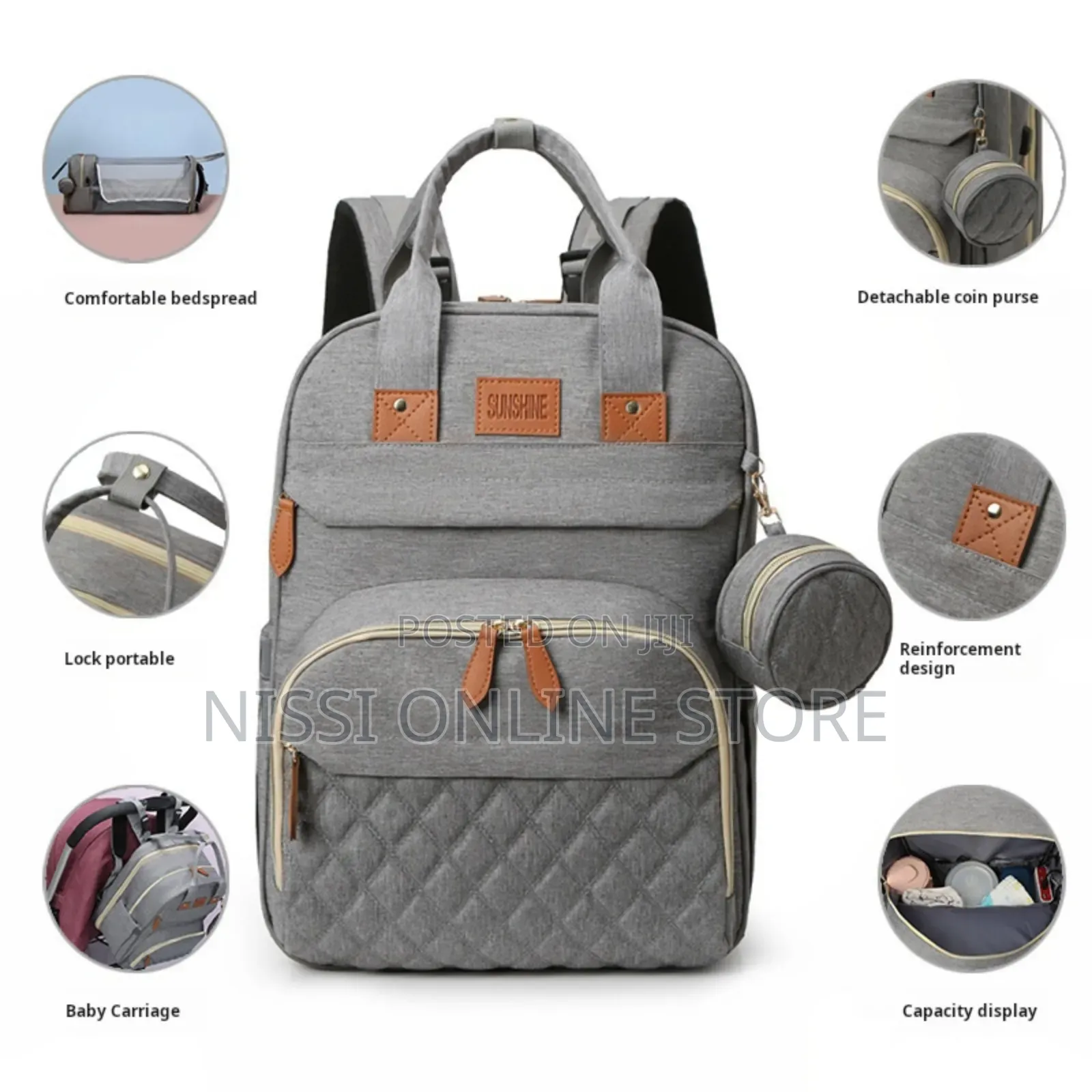Multifunctional Diapar Backpack Bag