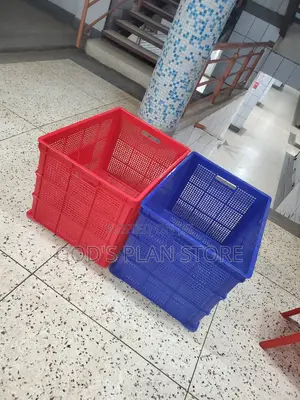 Blue and Red Biggest Plastic Crates