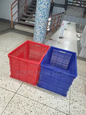 Blue and Red Biggest Plastic Crates