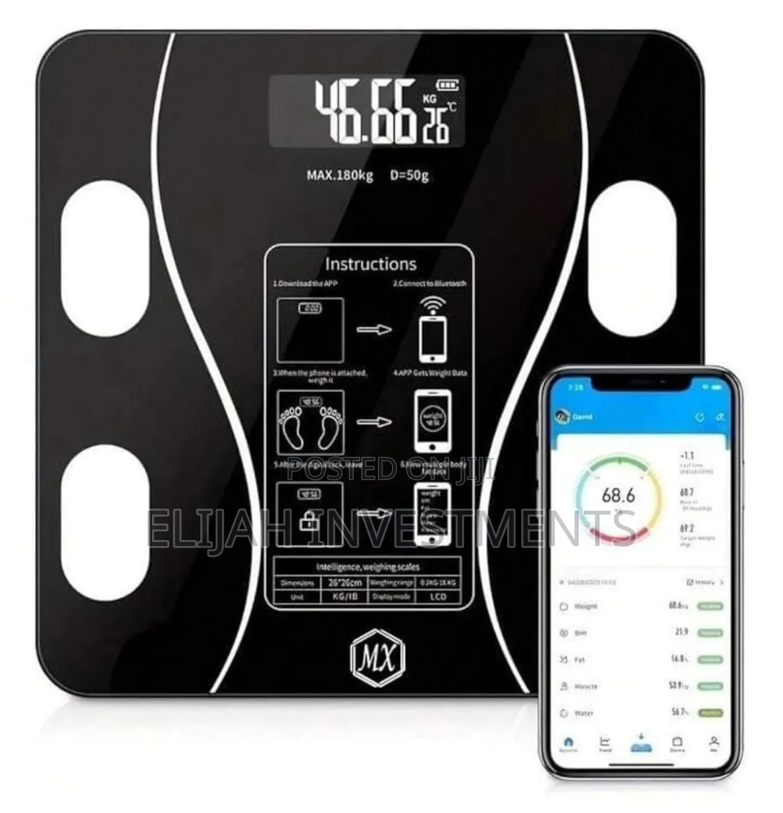 Body Weight And Fat, Digital Body Weighing Monitor Scale