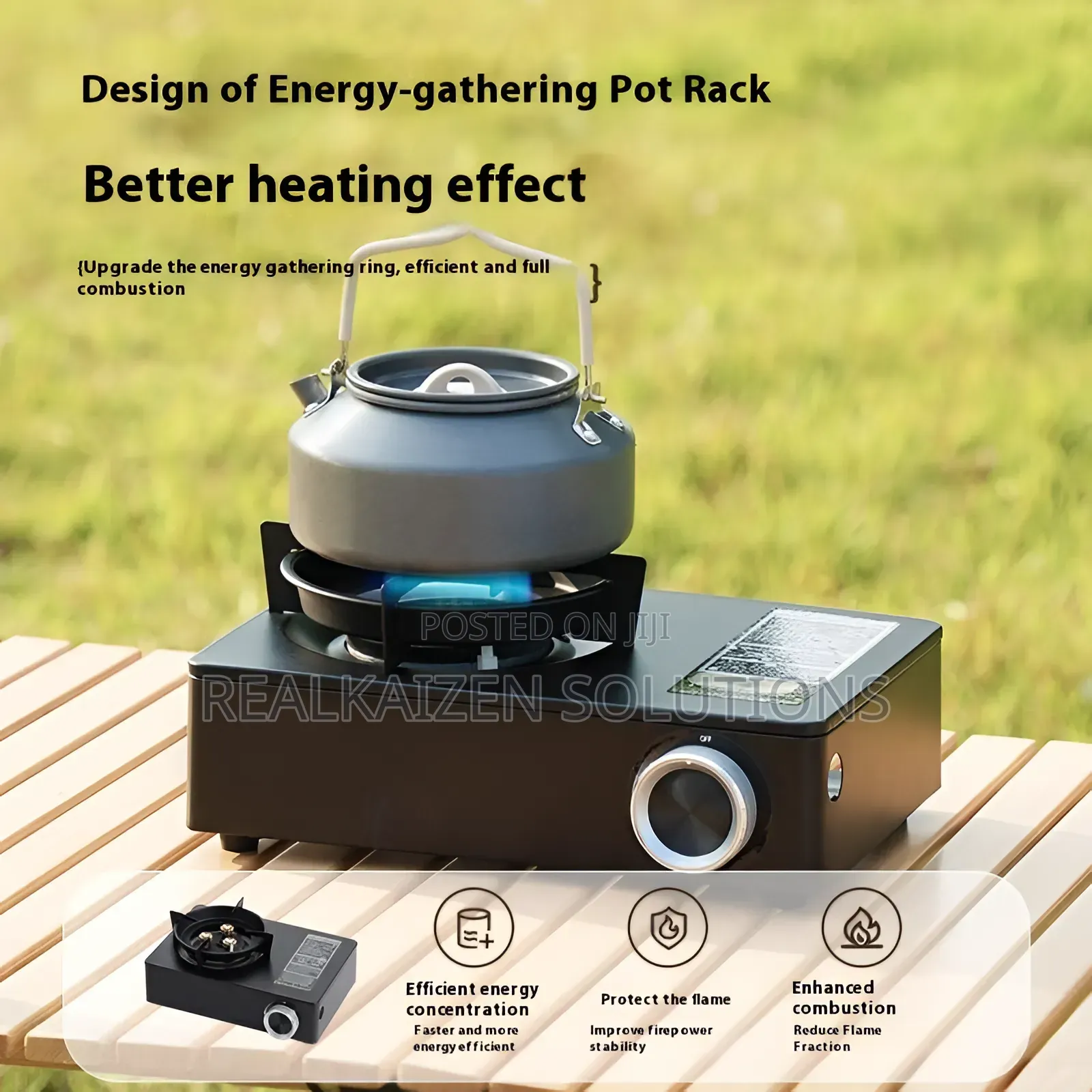 Kitchenmark Direct Injection 3mini Burner Portable Gas Stove