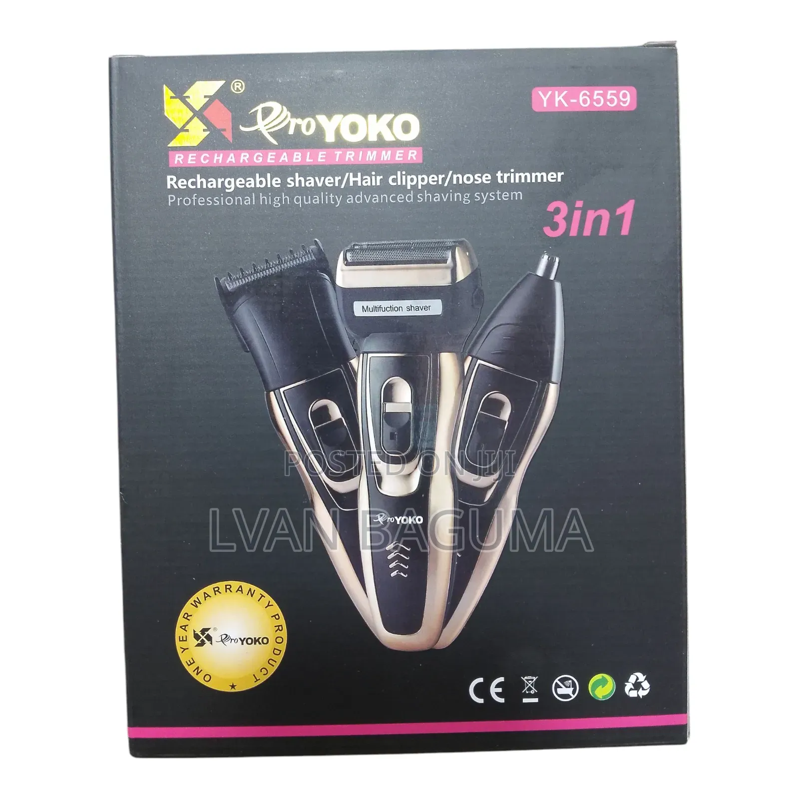 3 in 1 Pro Yoko Rechargeable Trimmer