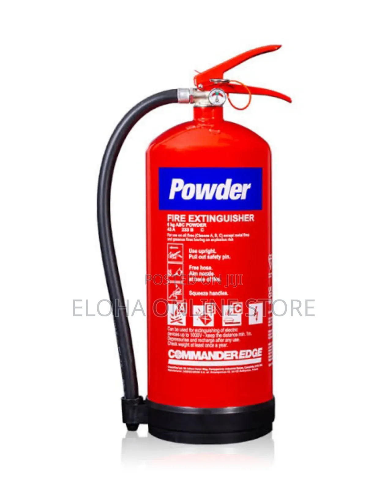 Powder Fire Extinguisher 6kg Capacity Brand New With Pipe