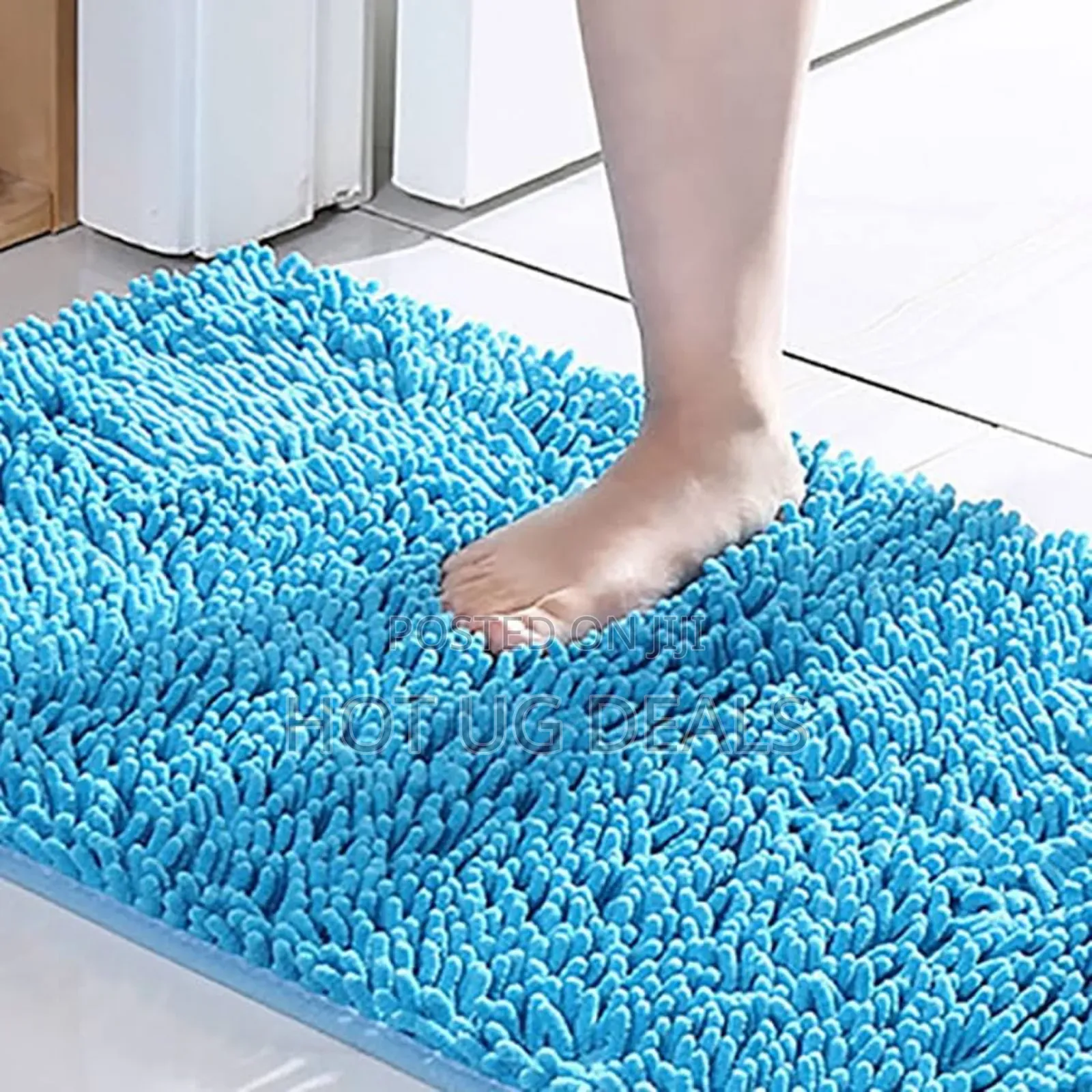 Non Slip Bathroom/Bedside Door Mats Rug - Blue