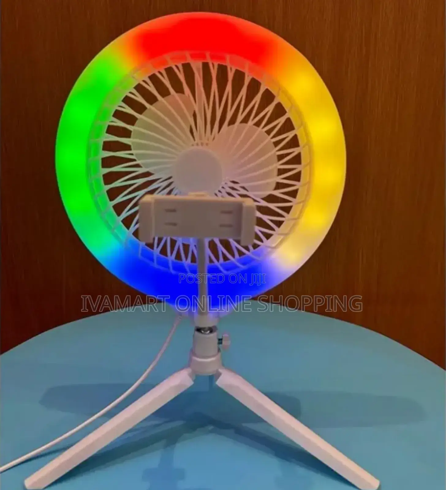 Rgb Led Electric Fan Direct Broadcast Lamp