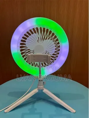 Rgb Led Electric Fan Direct Broadcast Lamp