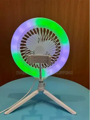 Rgb Led Electric Fan Direct Broadcast Lamp