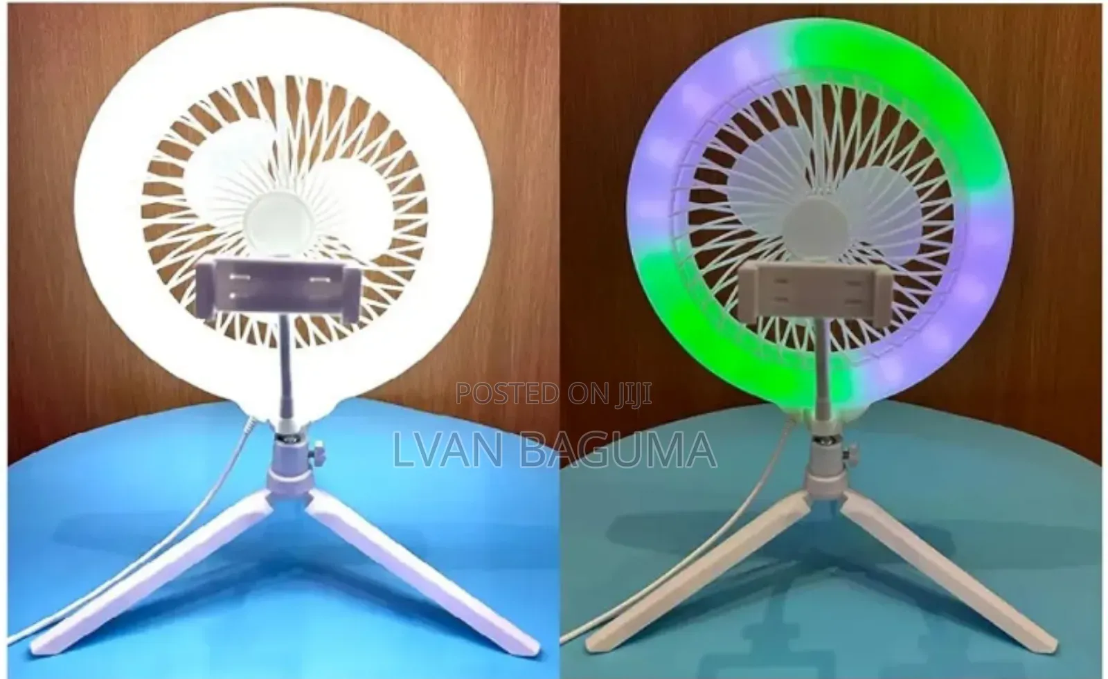 Rgb Led Electric Fan Direct Broadcast Lamp