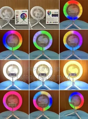 Rgb Led Electric Fan Direct Broadcast Lamp