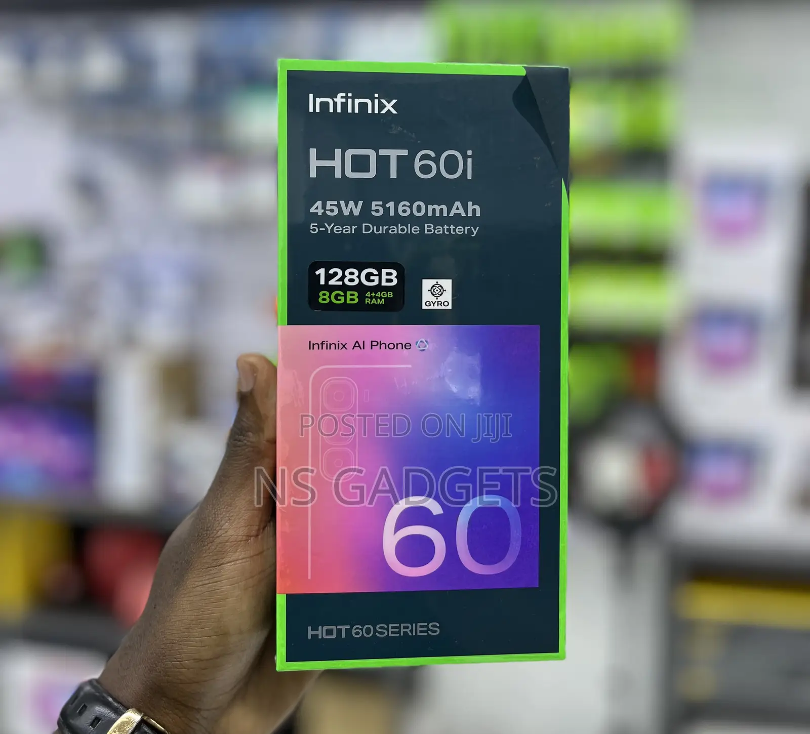 New Infinix Hot 60i 128 GB Black