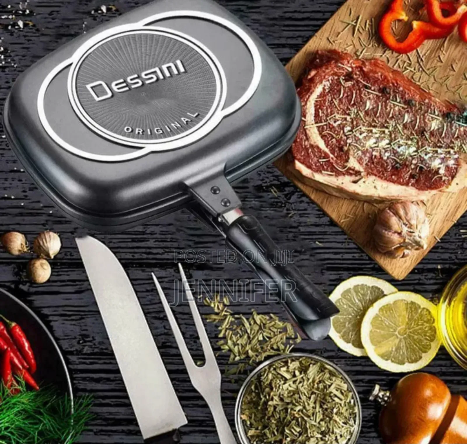 Dessini Aluminum Two-Sided Double Grill Non