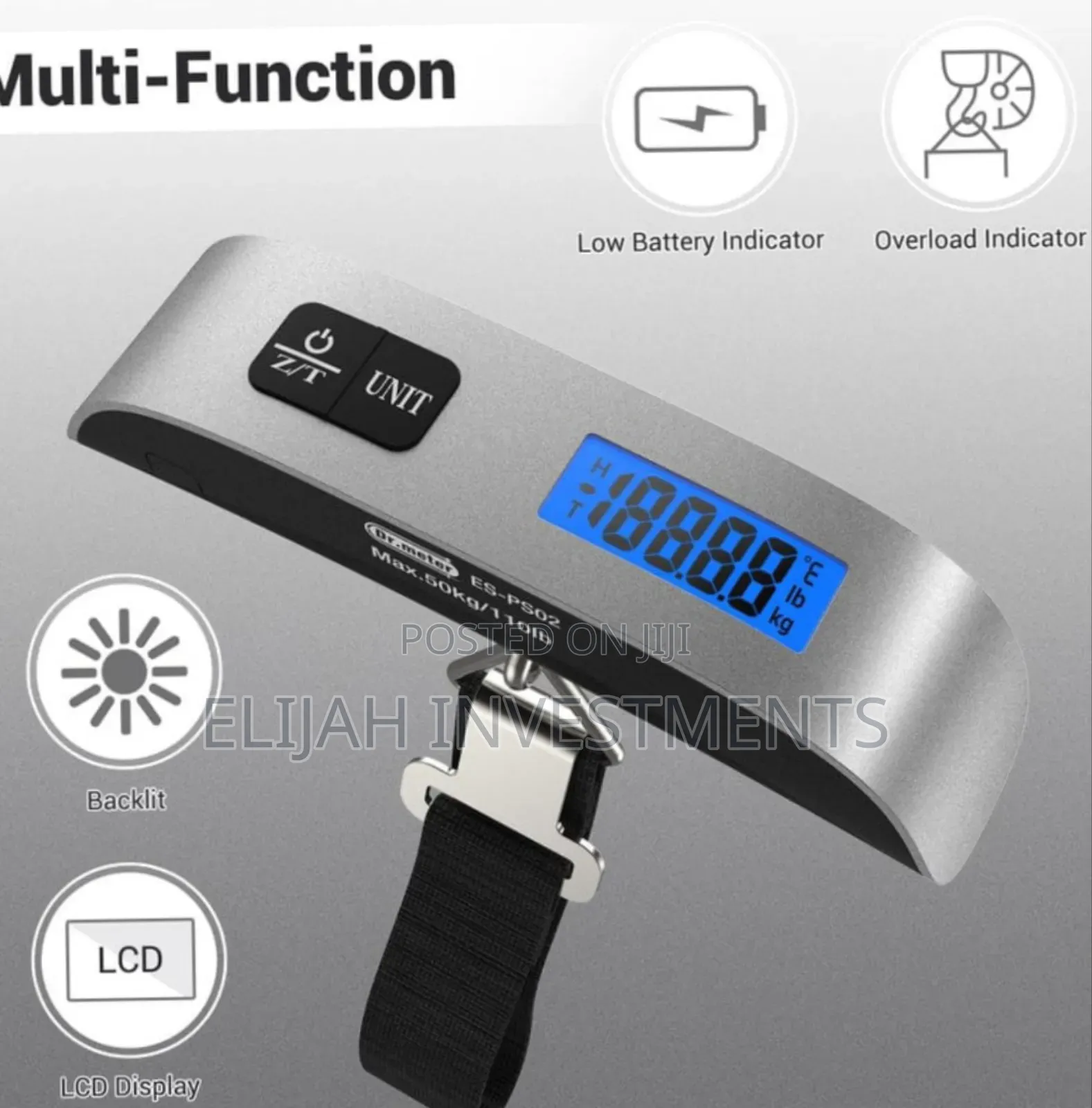Digital Travel Luggage Scale, Max Weight 50kg