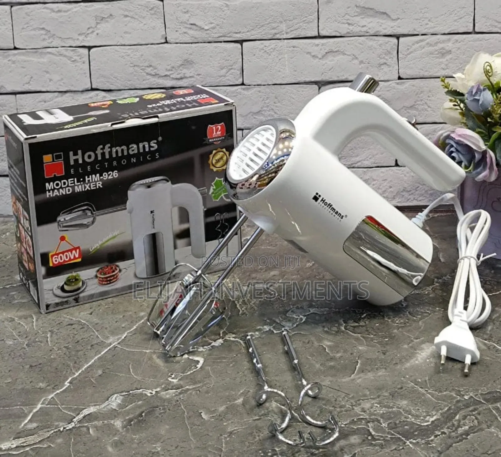 Egg and Dough Beater Hand Mixer Electric White Color