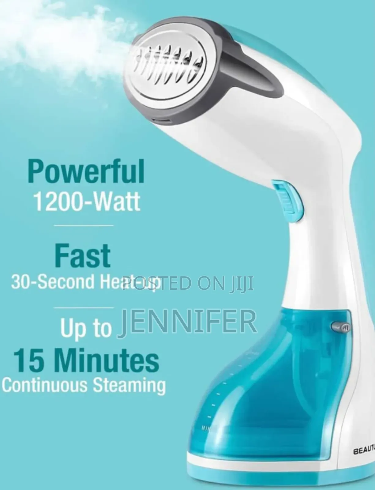 Handheld Garment Steamer With Removable Water Tank