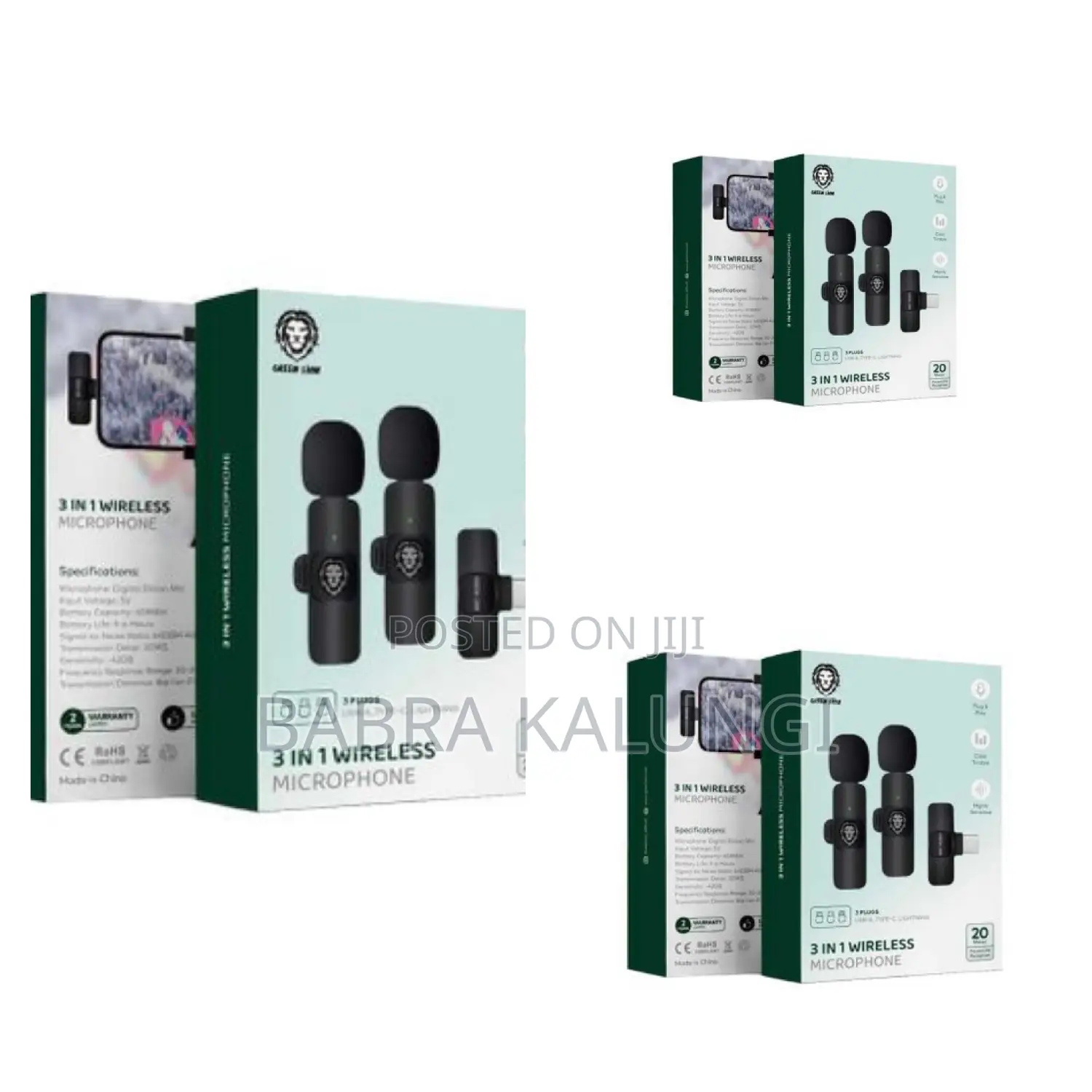 Green Lion 3 in 1 Wireless Microphone