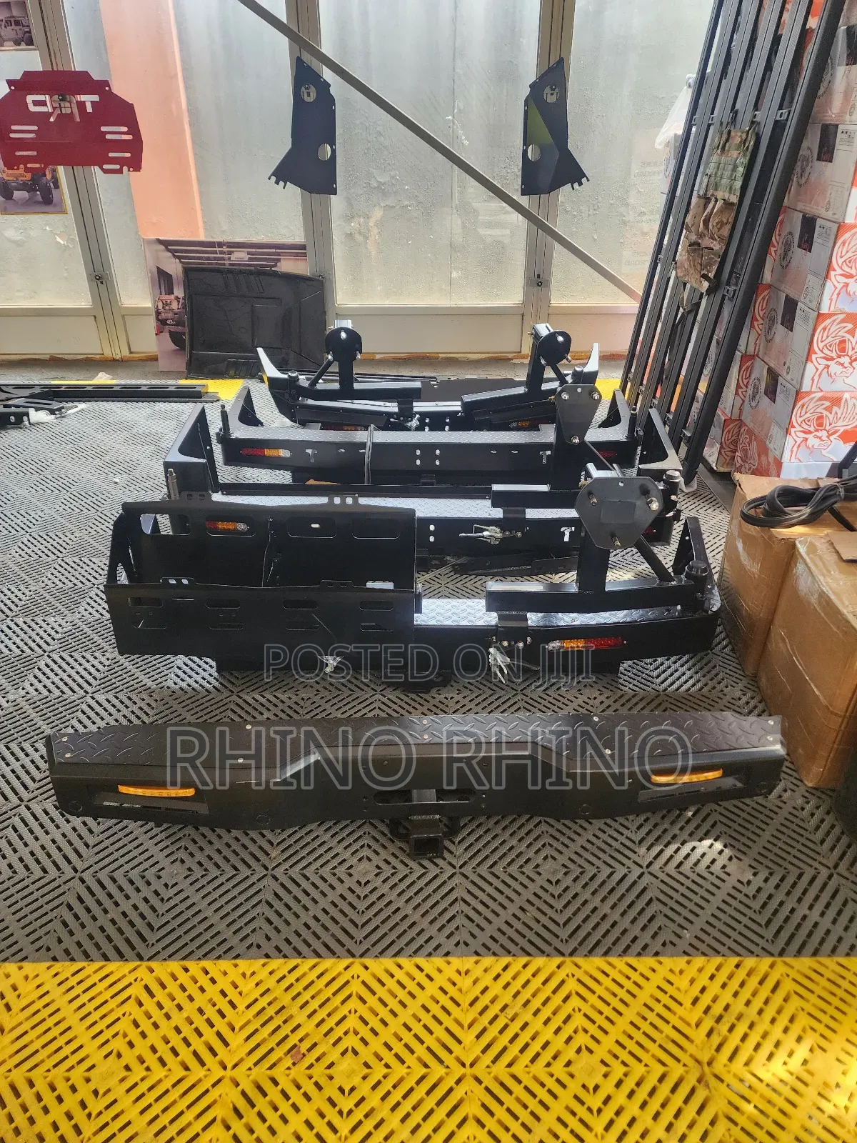 Arb Rear Bumper Bar With Wheel Jerrycan Carrier Arms