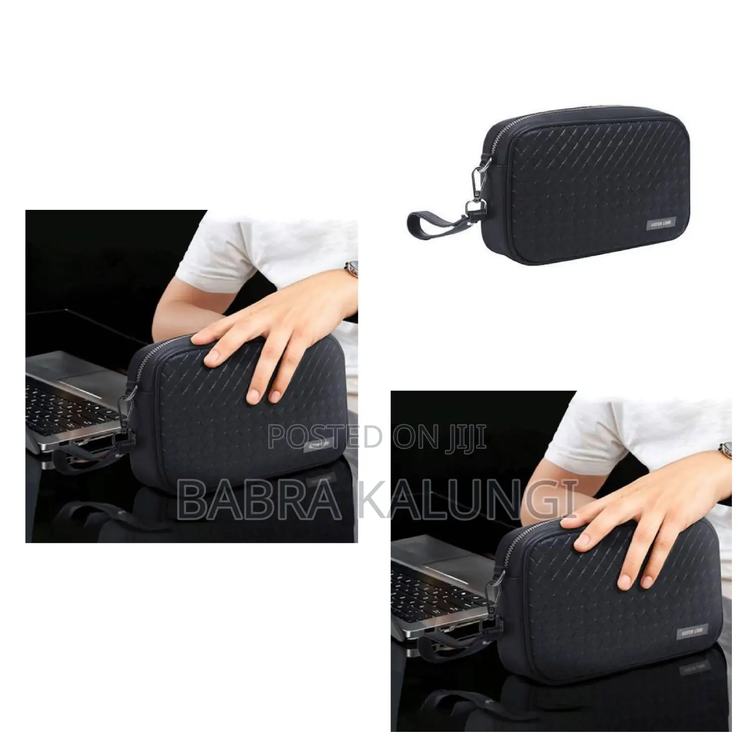 Fingerprint Lock Leather Handbag