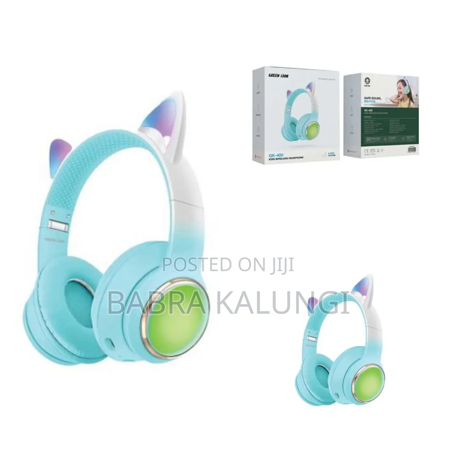 Green Lion G Byl 400 Kids Wireless Bluetooth Headphones.