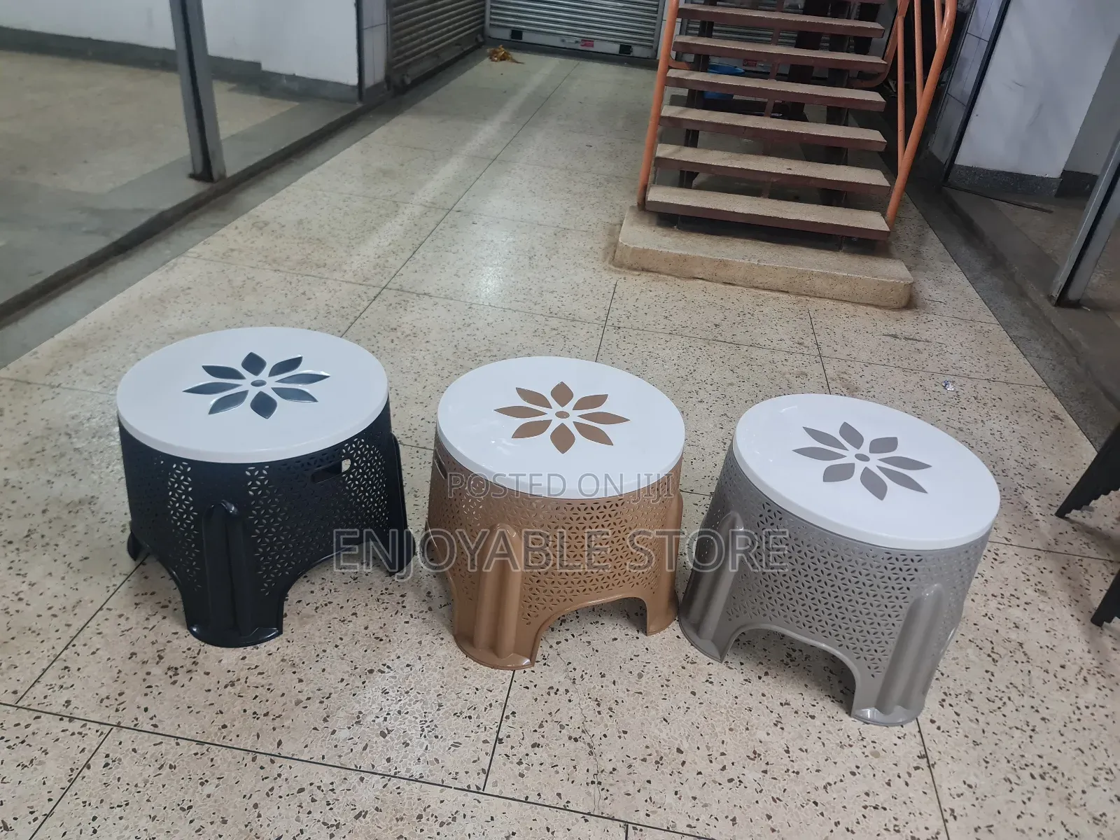 Center Tables/Center Plastic Tables Grey Brown Black