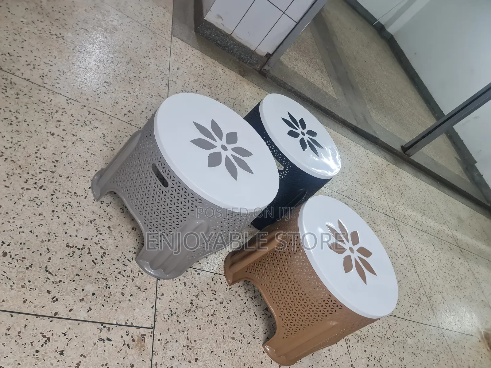 Center Tables/Center Plastic Tables Grey Brown Black