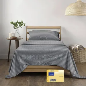 Hotel High Quality Egyptian King Size Cotton Stripe Bedsheet