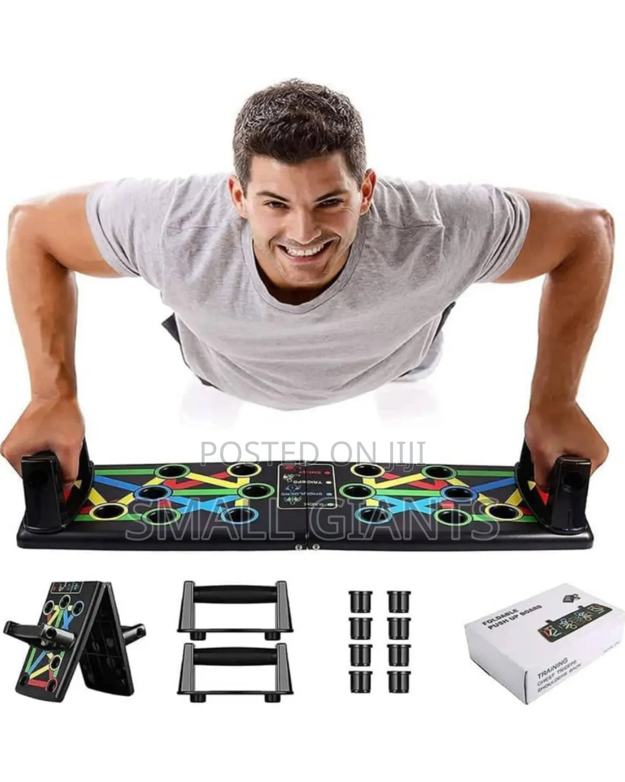 Foldable Pushup Board With Handles for Complete Body Workout