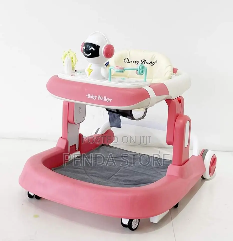 Baby Walker With Toys Grey Color | Entertaining Baby Walker