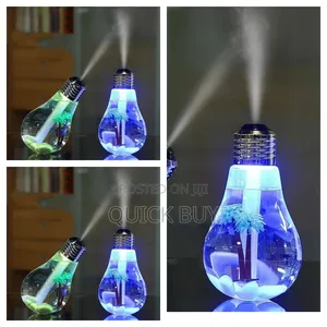 Photo - Bulb Home Decor Humidifier With Light Scenery