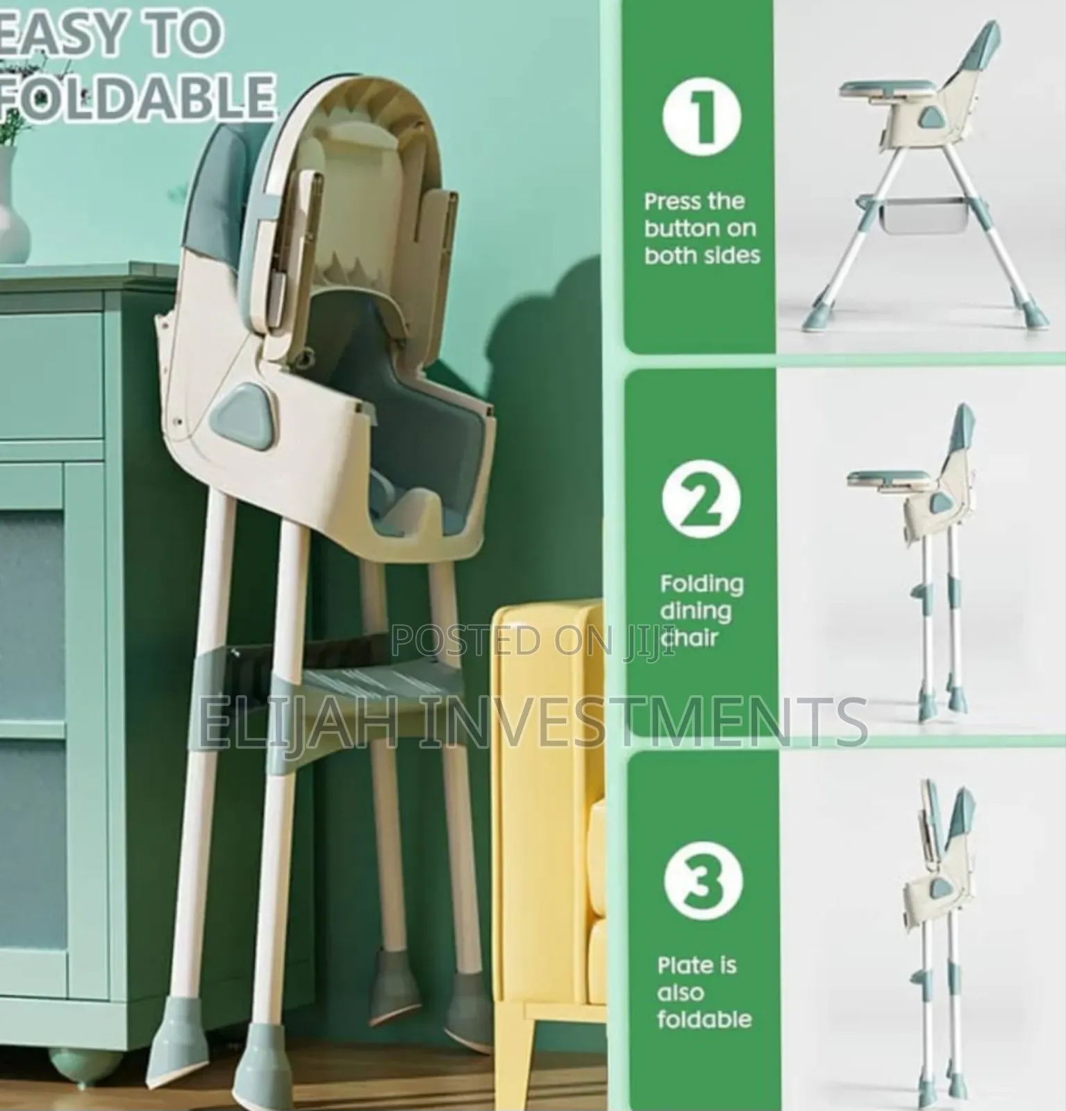 High Portable Foldable Feeding Chair for Babies and Toddlers