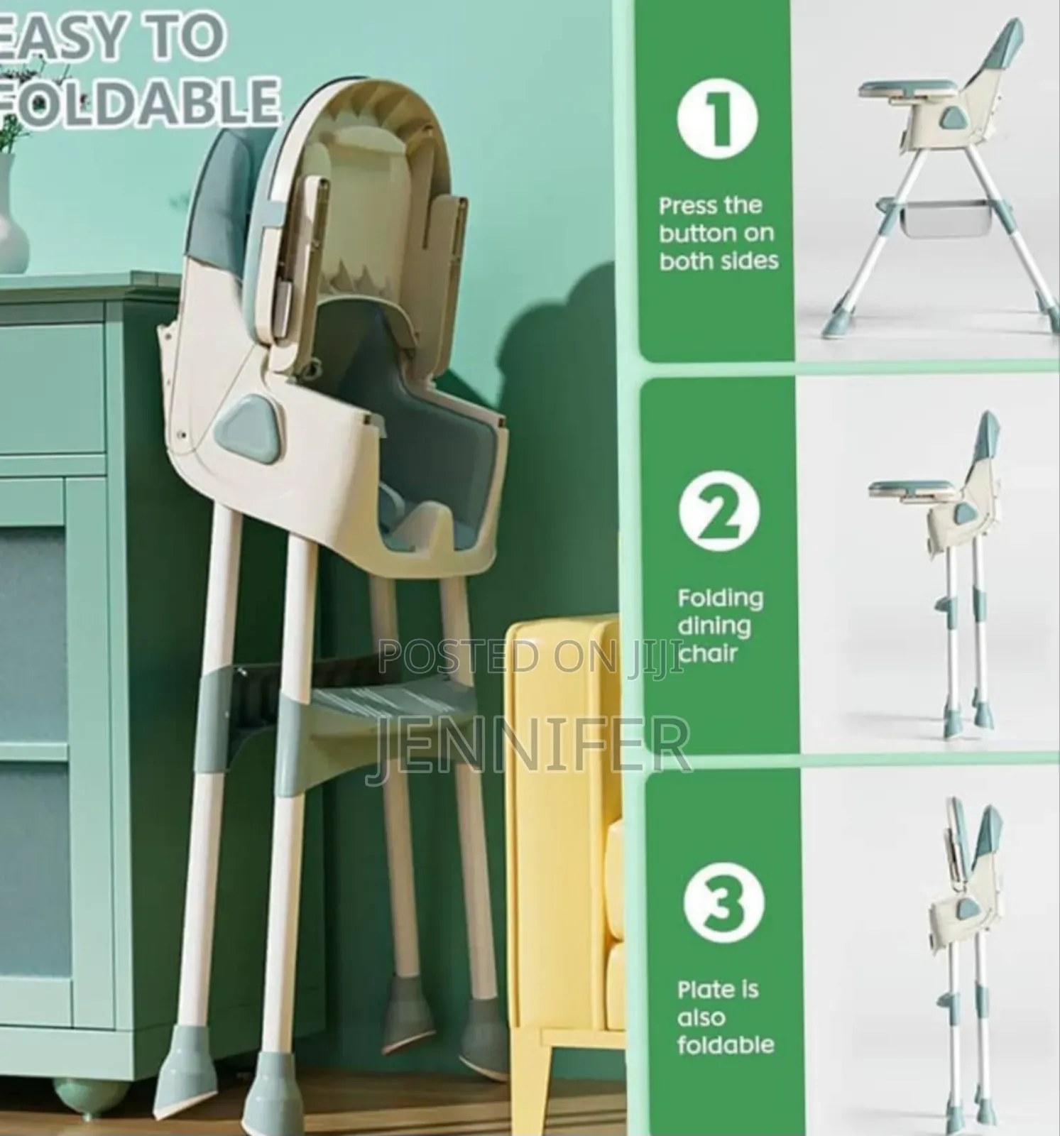 High Portable Foldable Feeding Chair for Babies and Toddlers