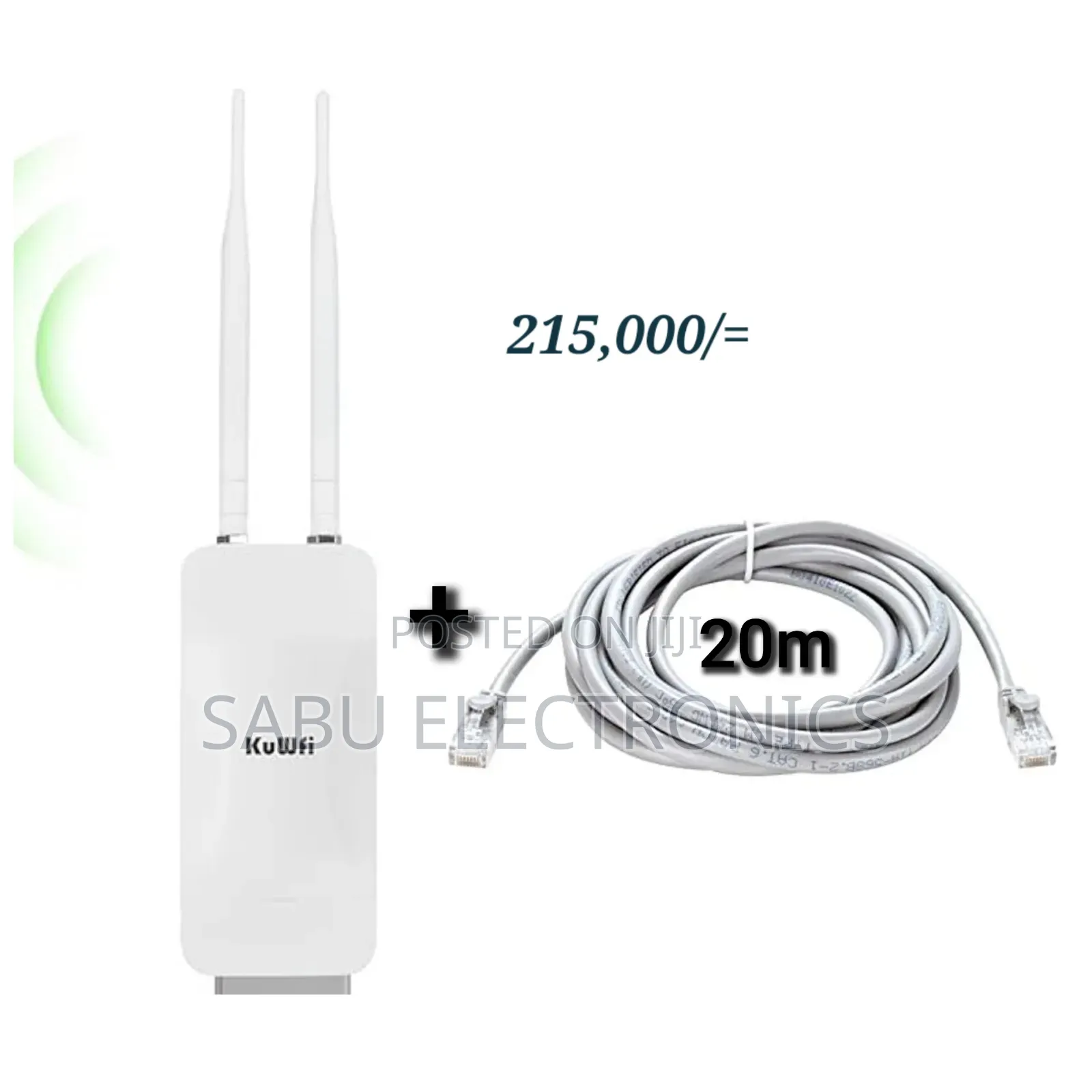 Best Deal Kuwfi Outdoor Access Point Wifi Extender + Lancable/Meter