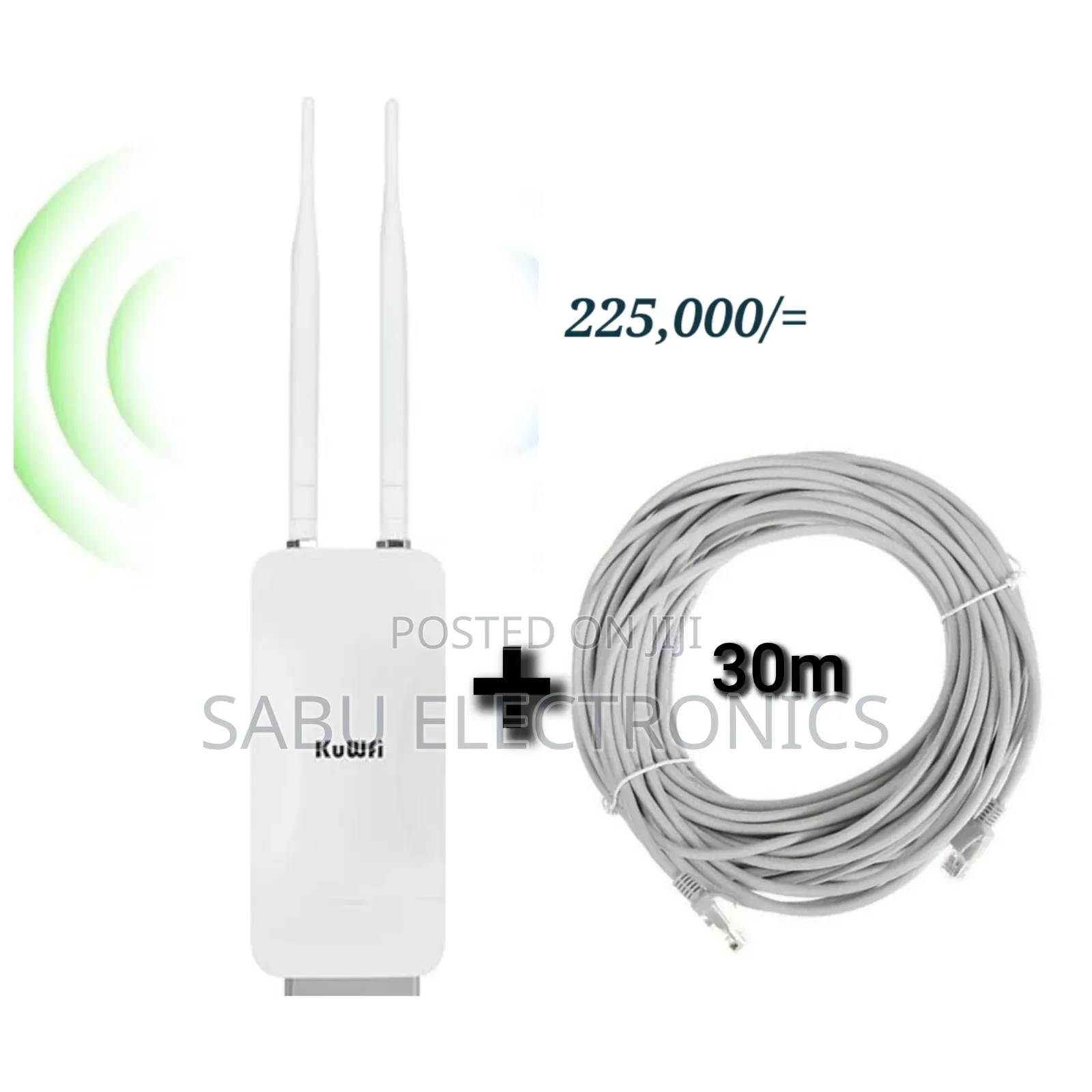 Best Deal Kuwfi Outdoor Access Point Wifi Extender + Lancable/Meter