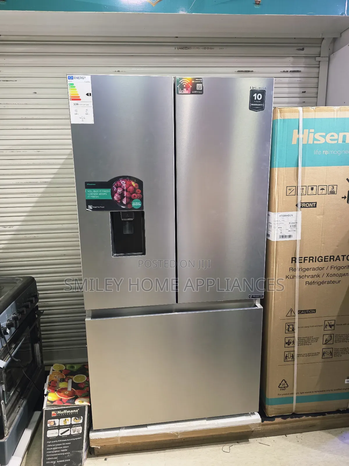 Silver Rf Hisense 820ltrs French Door Fridge at 20% Discount