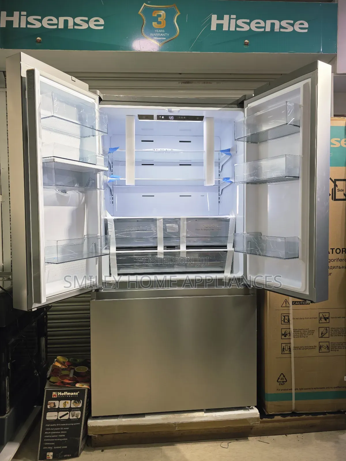 Silver Rf Hisense 820ltrs French Door Fridge at 20% Discount