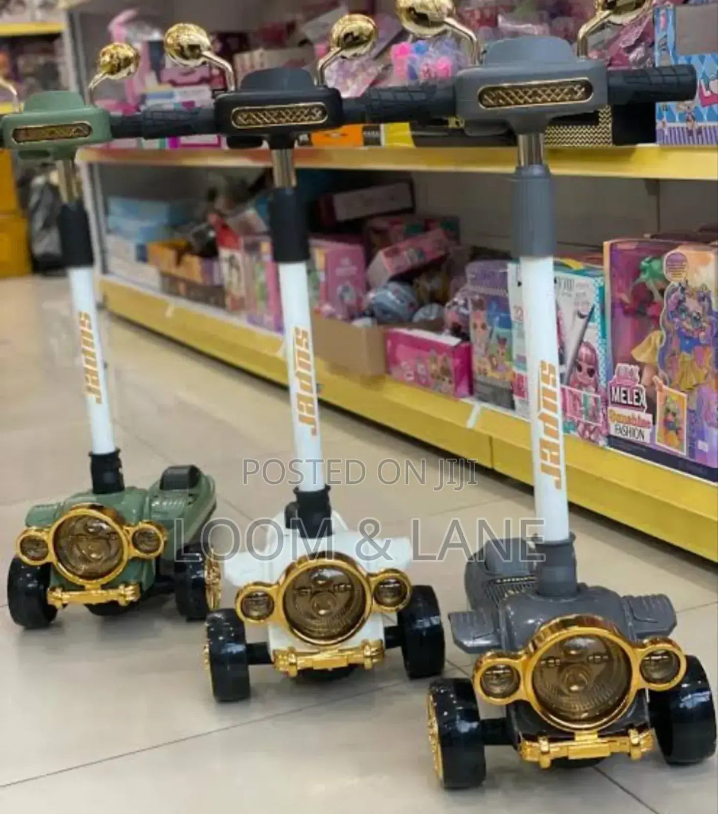 Kids Fancy Gold Scooter