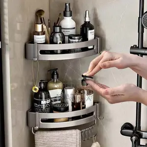 2 Tier Metallic Bathroom Organizer