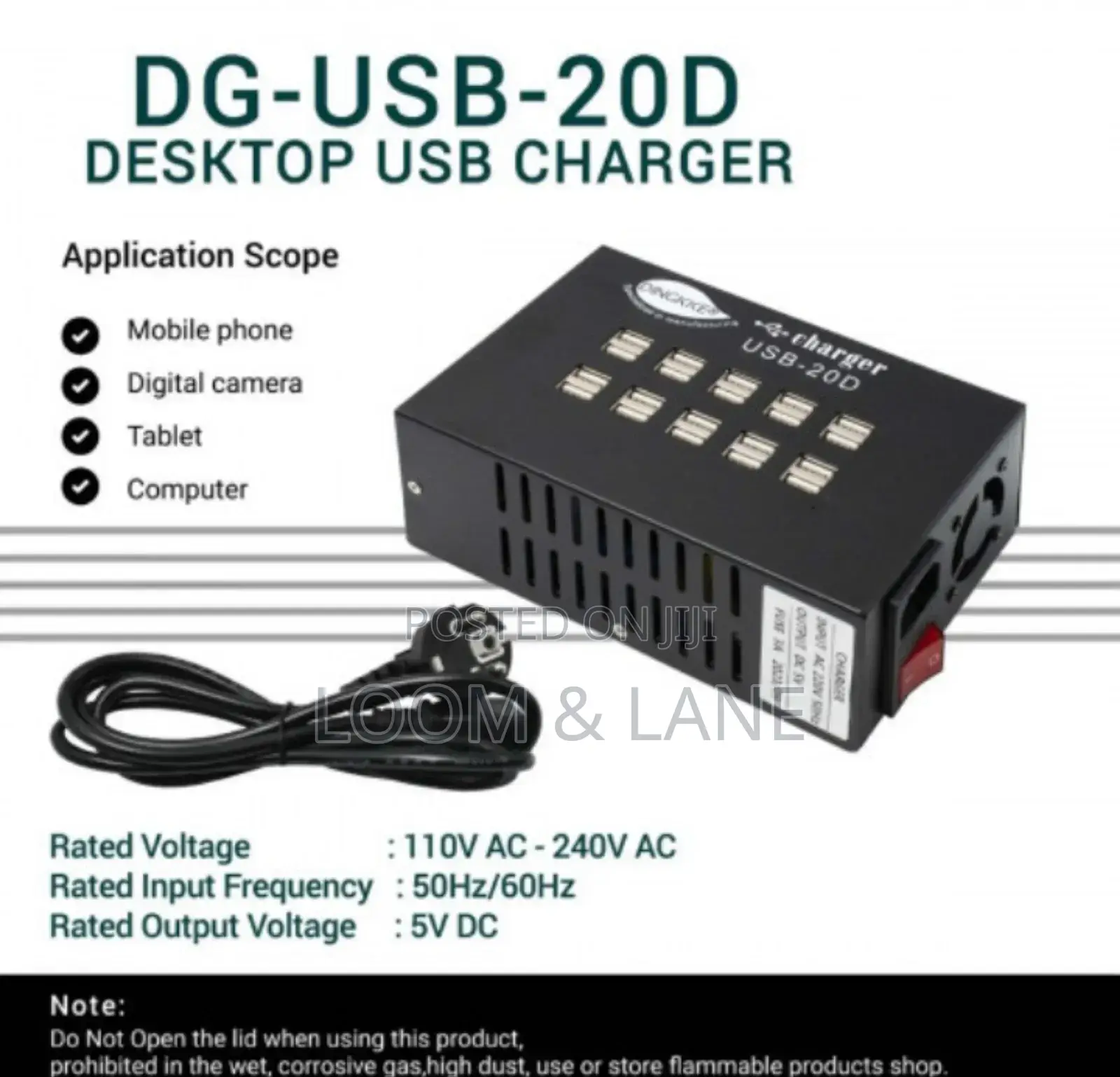 Usb-20d 20-Port Usb Charging Station